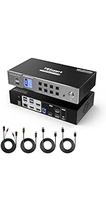 Amazon.co.jp: TESmart USB3.0 USB-C+HDMI KVMスイッチ 4入力2出力